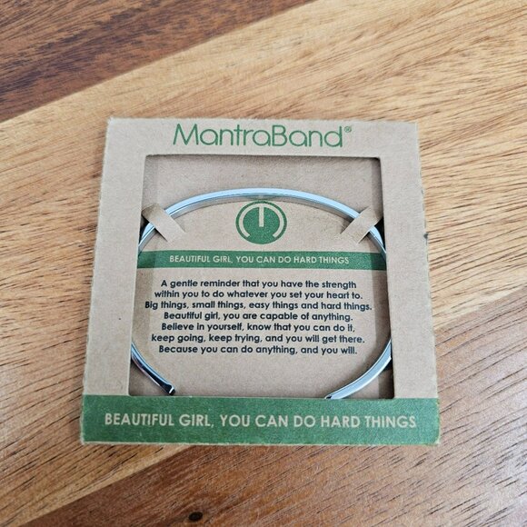MantraBand Stainless Steel Bracelet Beautiful Girl You Can Do Hard Things New - Picture 1 of 7